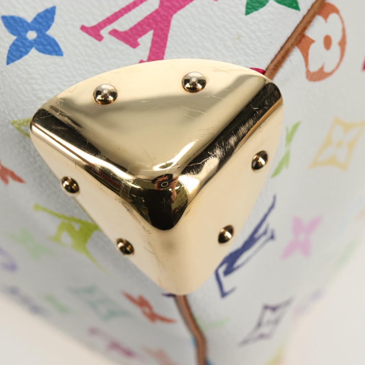 LOUIS VUITTON Monogram Multicolor Speedy 30 Bag White Bron M92643 Auth 196338V