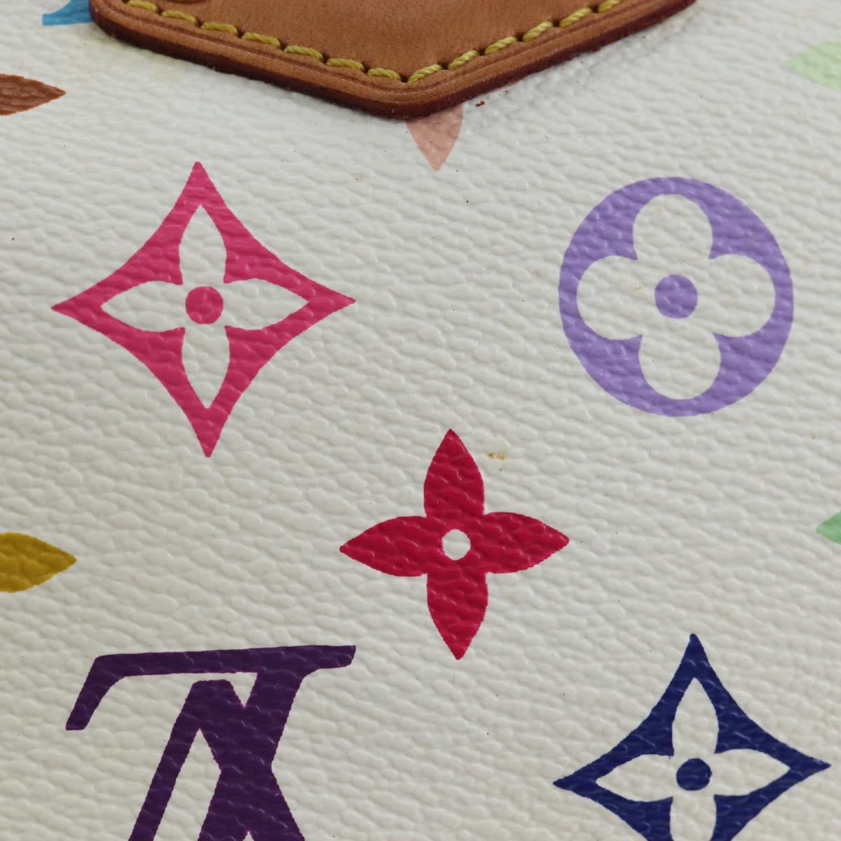 LOUIS VUITTON Monogram Multicolor Speedy 30 Bag White Bron M92643 Auth 196338V