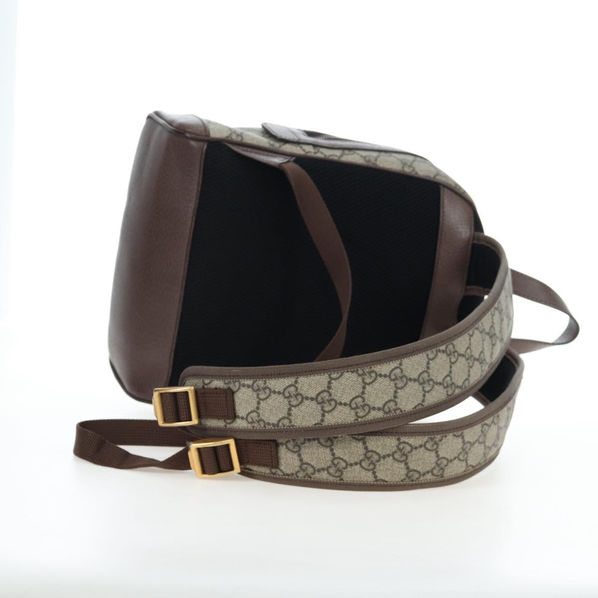 GUCCI GUCCI x Disney GG Supreme Backpack PVC Beige Gold 552884 Auth 196367M