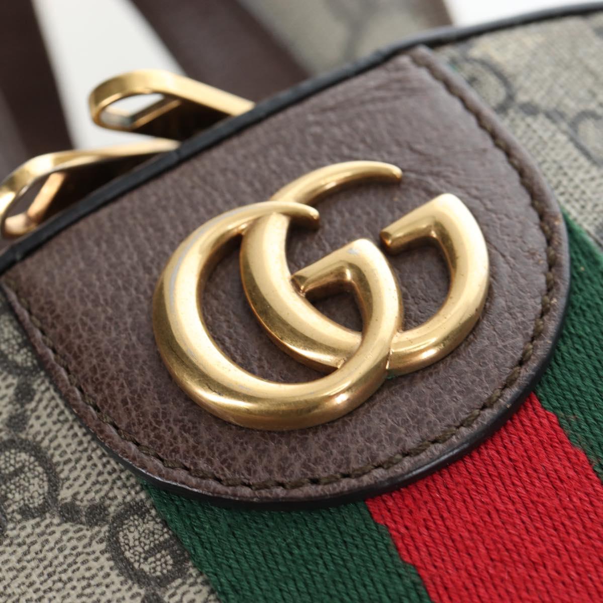 GUCCI GUCCI x Disney GG Supreme Backpack PVC Beige Gold 552884 Auth 196367M
