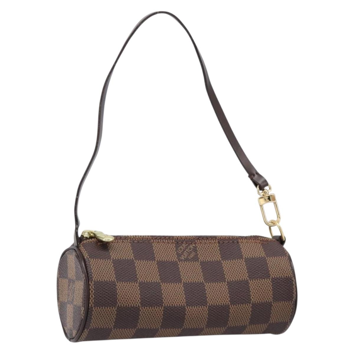 LOUIS VUITTON Damier Ebene Papillon Pouch LV Auth 196374A