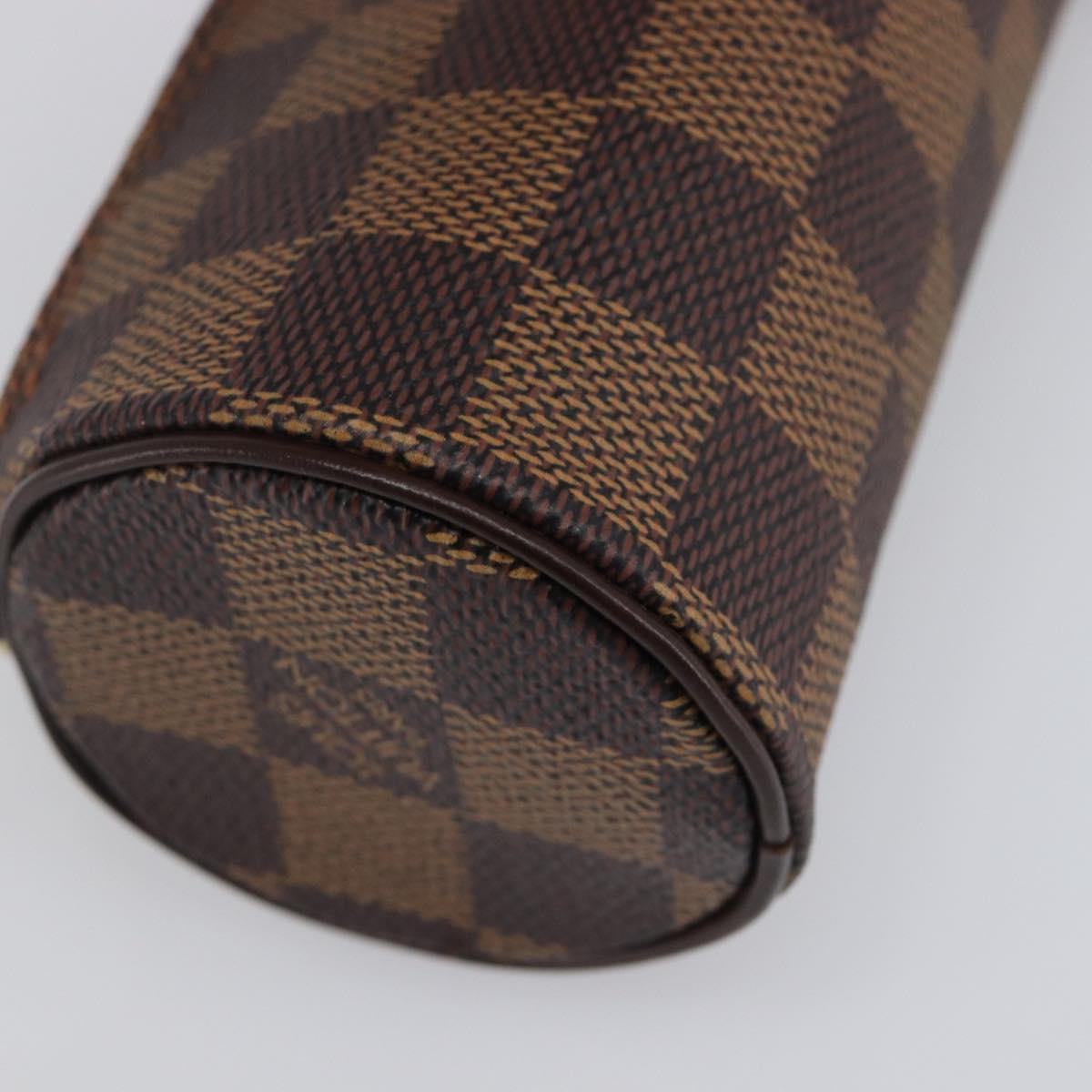 LOUIS VUITTON Damier Ebene Papillon Pouch LV Auth 196374A