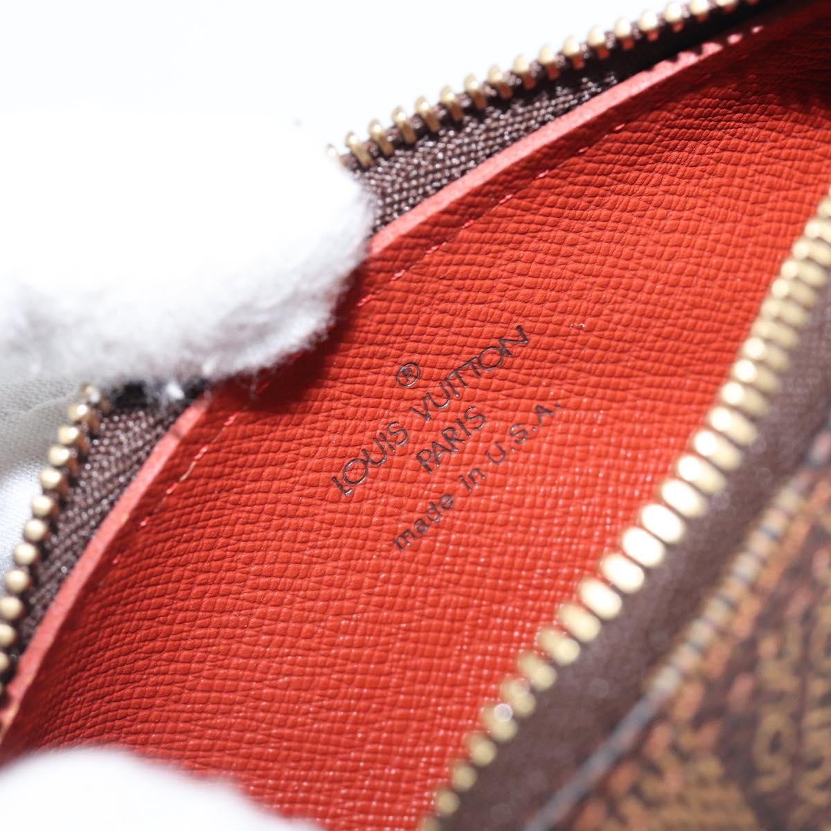 LOUIS VUITTON Damier Ebene Papillon Pouch LV Auth 196374A