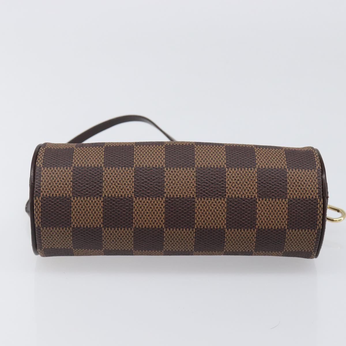 LOUIS VUITTON Damier Ebene Papillon Pouch LV Auth 196374A