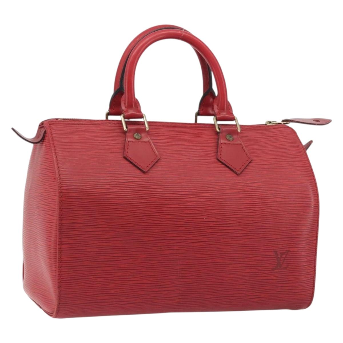LOUIS VUITTON Epi Speedy 25 Hand Bag Castilian Red M43017 LV Auth 196381A