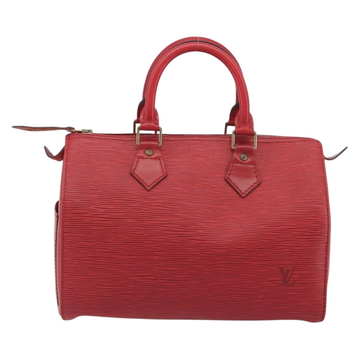 LOUIS VUITTON Epi Speedy 25 Hand Bag Castilian Red M43017 LV Auth 196381A