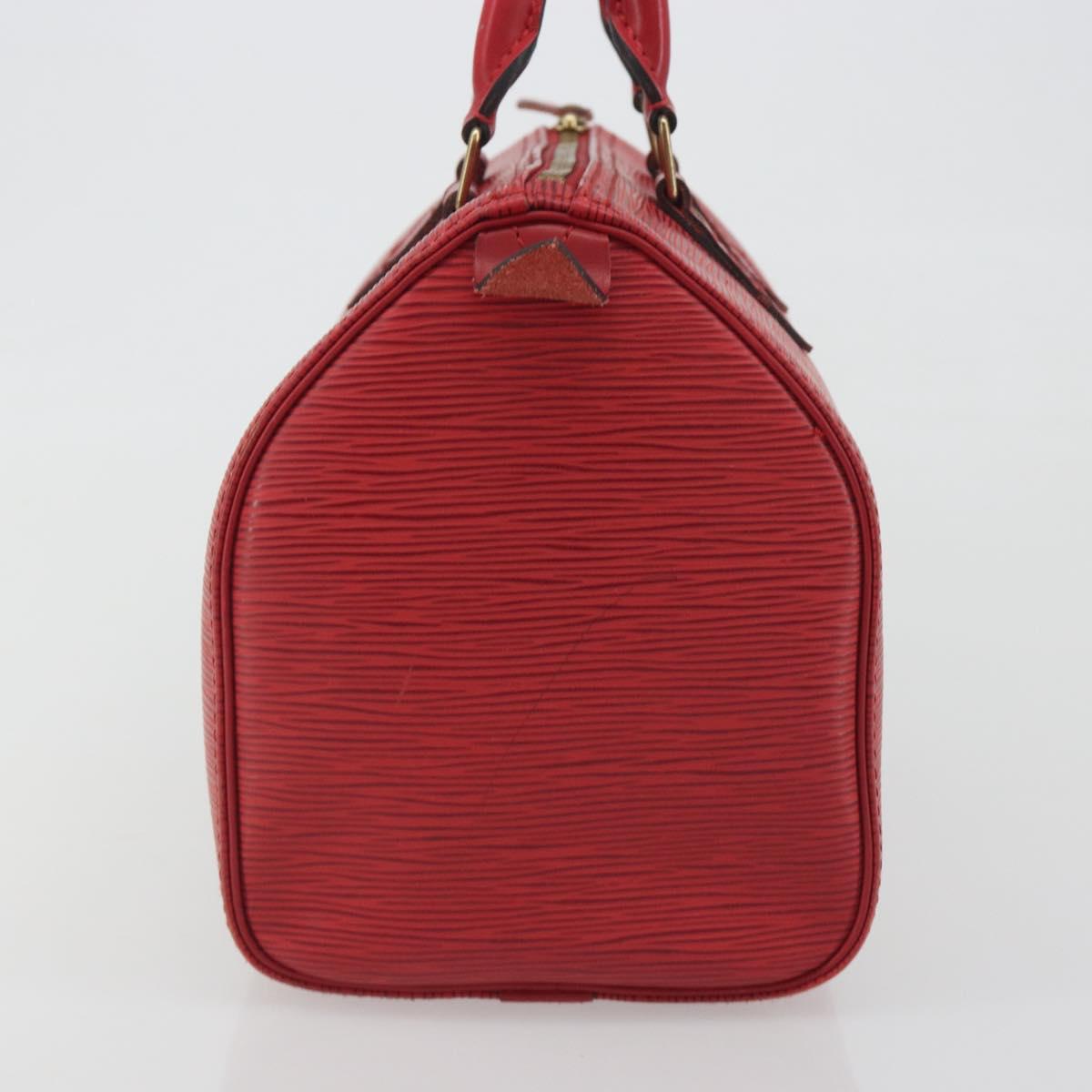 LOUIS VUITTON Epi Speedy 25 Hand Bag Castilian Red M43017 LV Auth 196381A