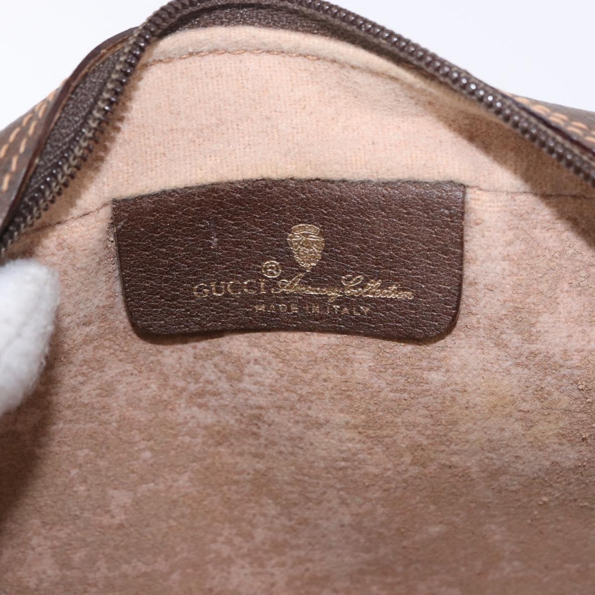 GUCCI GG Supreme Web Sherry Line Bag PVC Beige Gold 119 02 087 Auth 196386