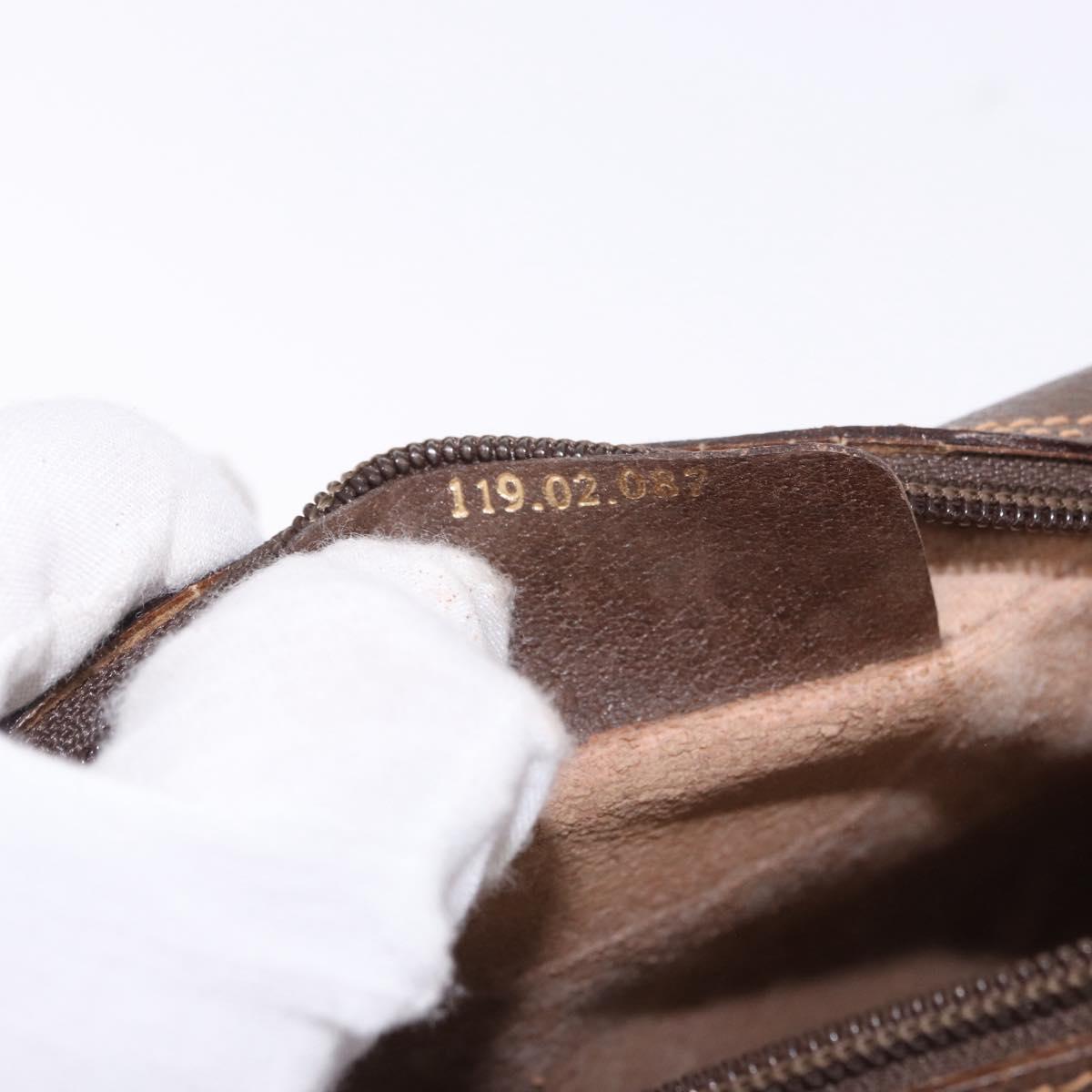 GUCCI GG Supreme Web Sherry Line Bag PVC Beige Gold 119 02 087 Auth 196386