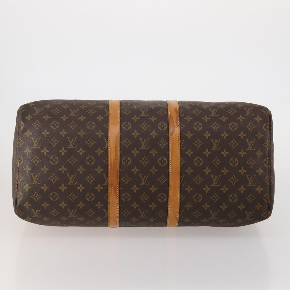 LOUIS VUITTON Monogram Keepall 55 Boston Bag M41424 LV Auth 196394