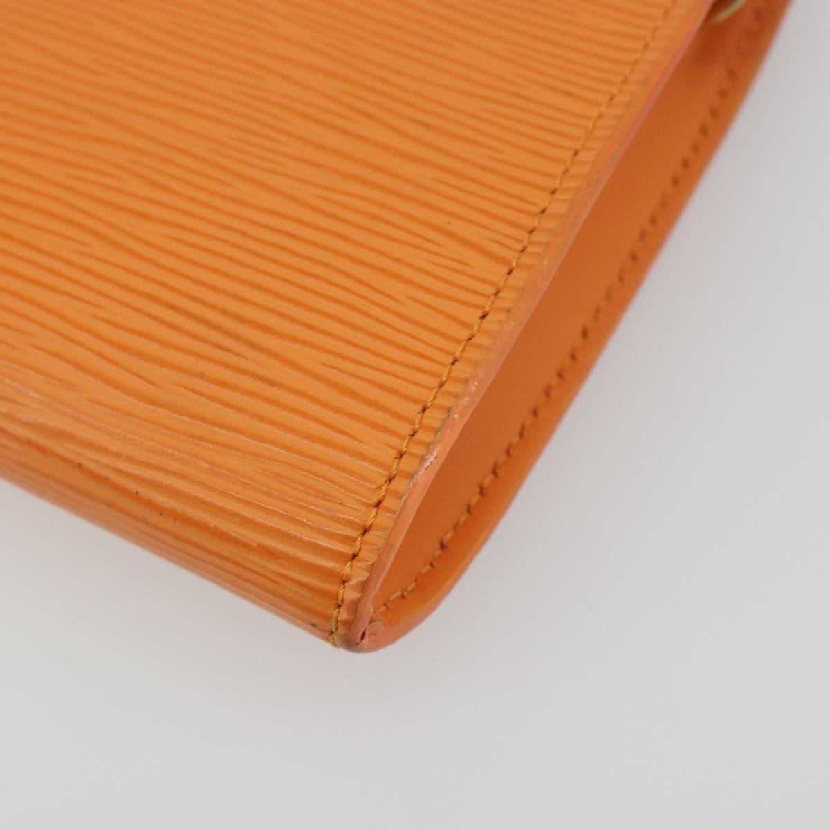 LOUIS VUITTON Epi Pochette Accessoires Pouch Orange Mandarin M5294H Auth 196401