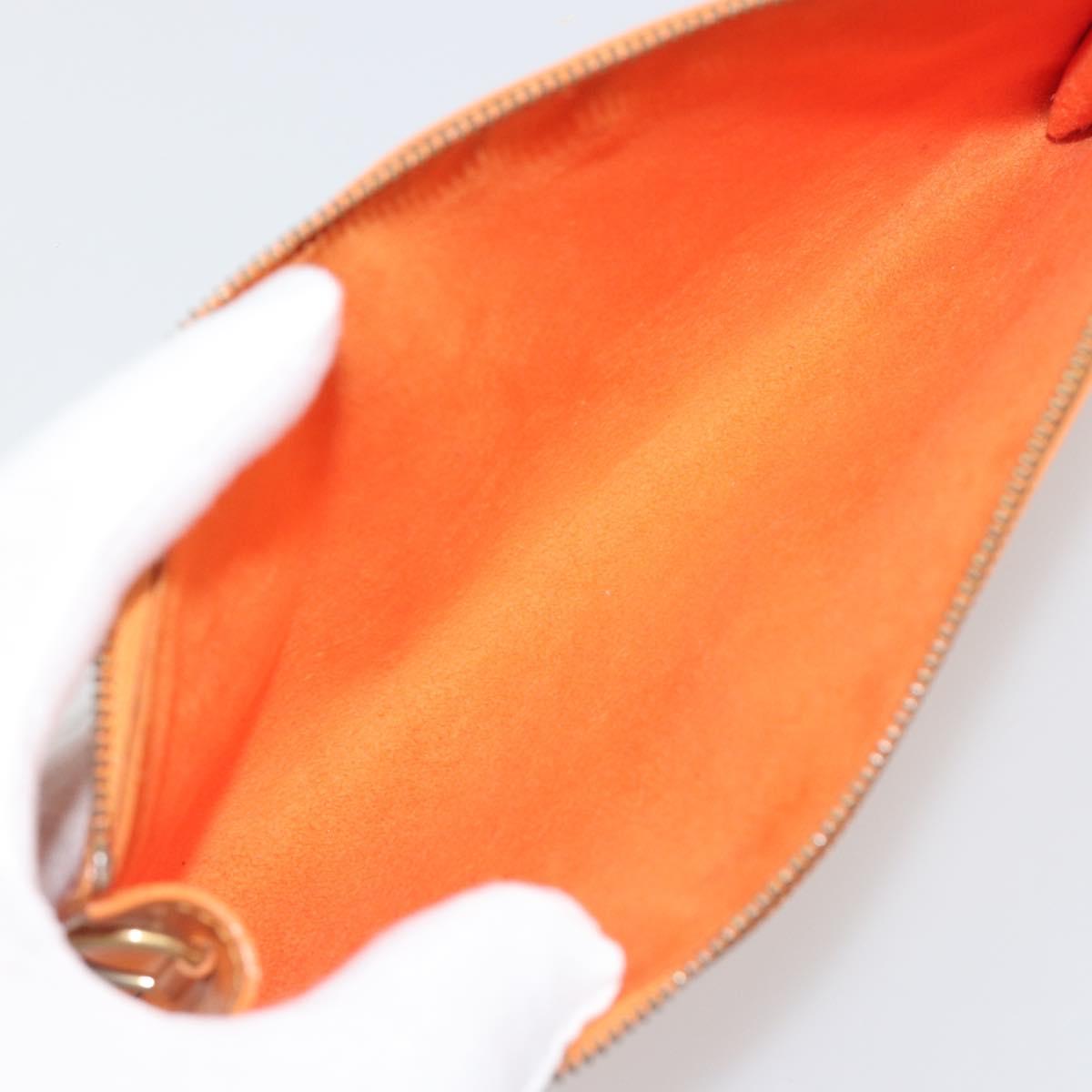 LOUIS VUITTON Epi Pochette Accessoires Pouch Orange Mandarin M5294H Auth 196401