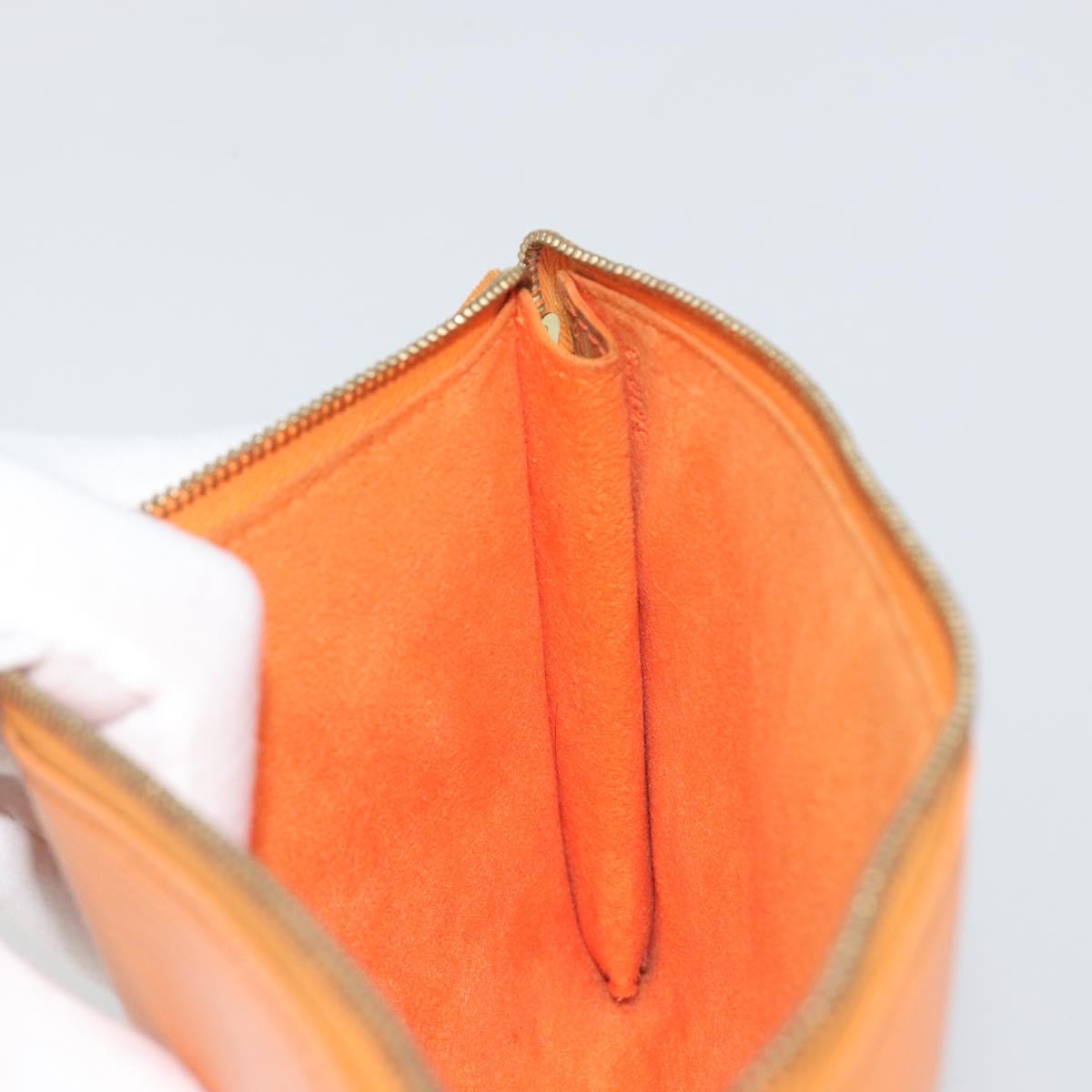 LOUIS VUITTON Epi Pochette Accessoires Pouch Orange Mandarin M5294H Auth 196401