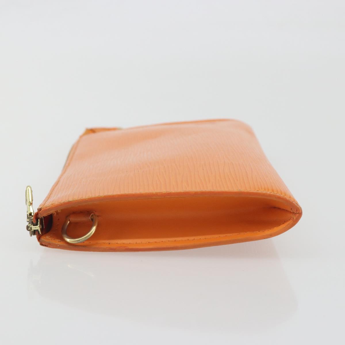 LOUIS VUITTON Epi Pochette Accessoires Pouch Orange Mandarin M5294H Auth 196401