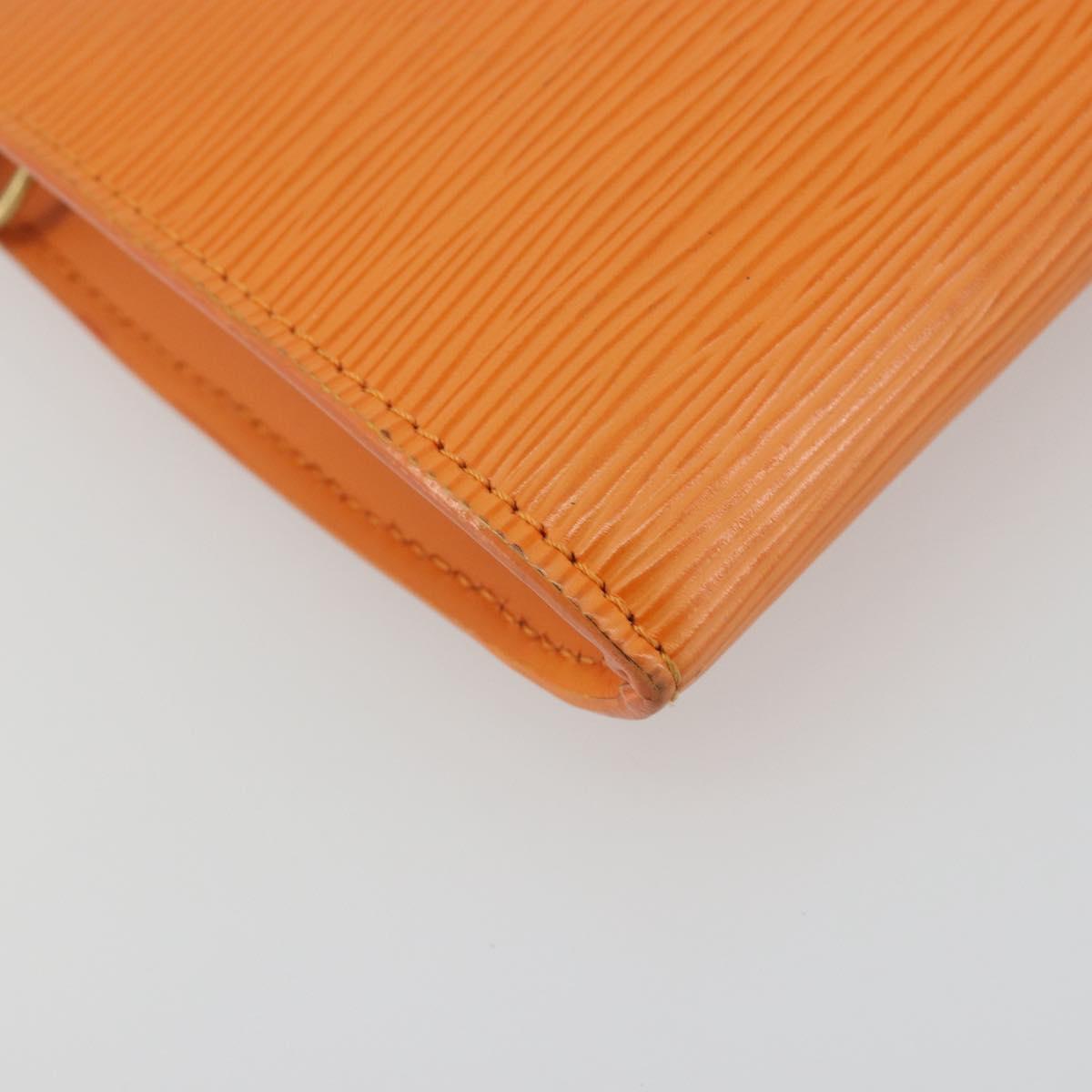 LOUIS VUITTON Epi Pochette Accessoires Pouch Orange Mandarin M5294H Auth 196401
