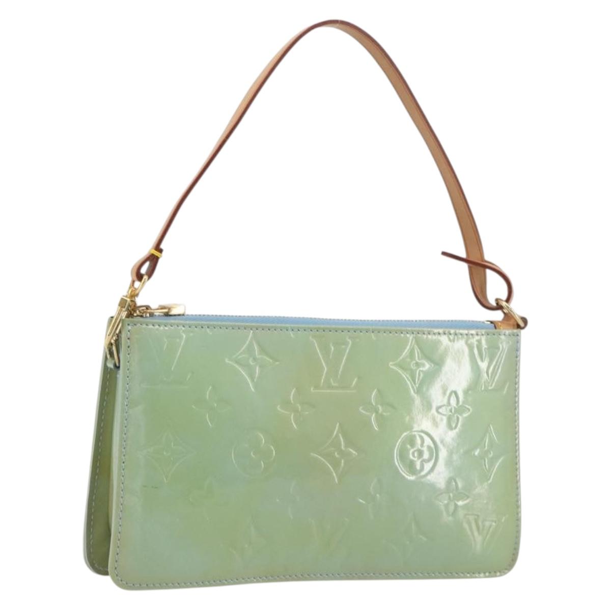LOUIS VUITTON Monogram Vernis Lexington Pouch Baby Blue M91011 LV Auth 196402A