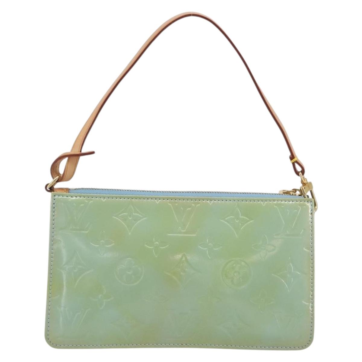 LOUIS VUITTON Monogram Vernis Lexington Pouch Baby Blue M91011 LV Auth 196402A
