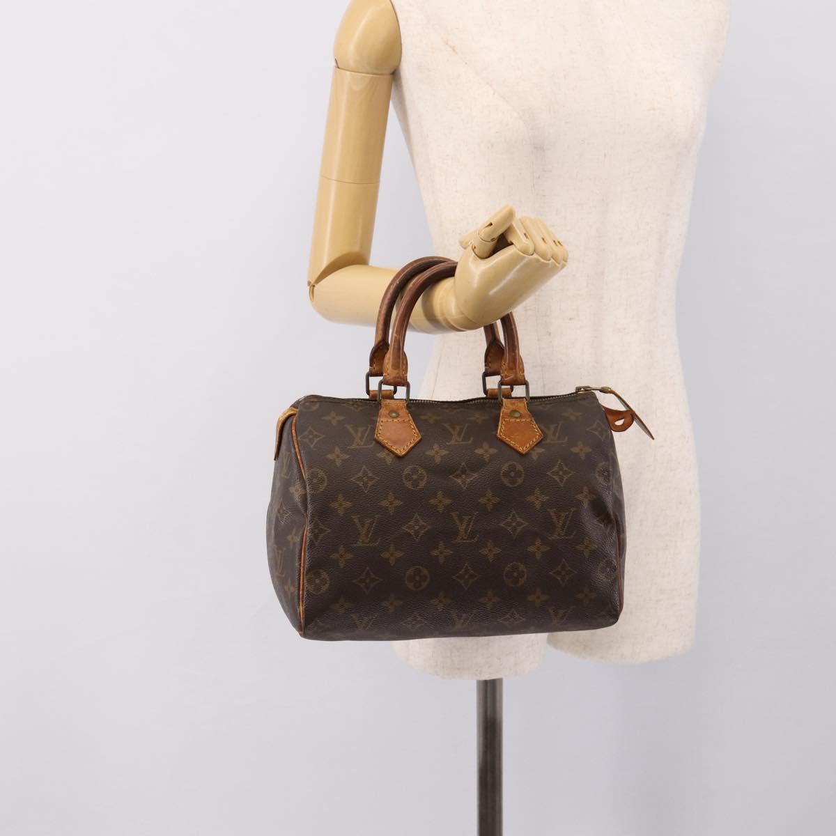 LOUIS VUITTON Monogram Speedy 25 Hand Bag M41528 LV Auth 196417