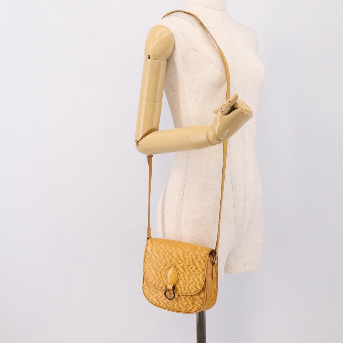 LOUIS VUITTON Epi Saint Cloud PM Shoulder Bag Yellow M52219 LV Auth 196426