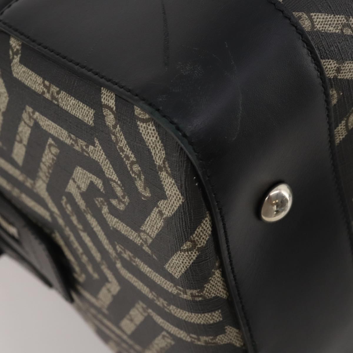 GUCCI GG Supreme GG Caleido Boston Bag PVC 2way Beige Black 406380 Auth 196436SAM