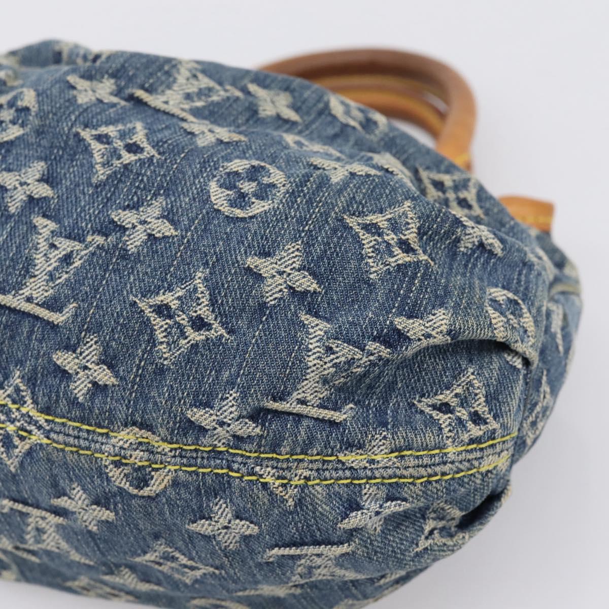 LOUIS VUITTON Monogram Denim Preity Hand Bag Blue M95020 LV Auth 196444A