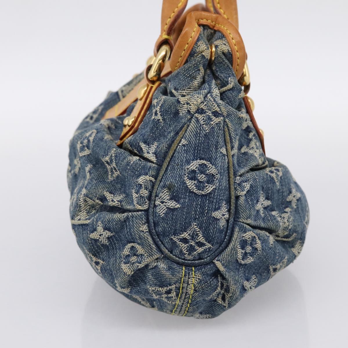 LOUIS VUITTON Monogram Denim Preity Hand Bag Blue M95020 LV Auth 196444A