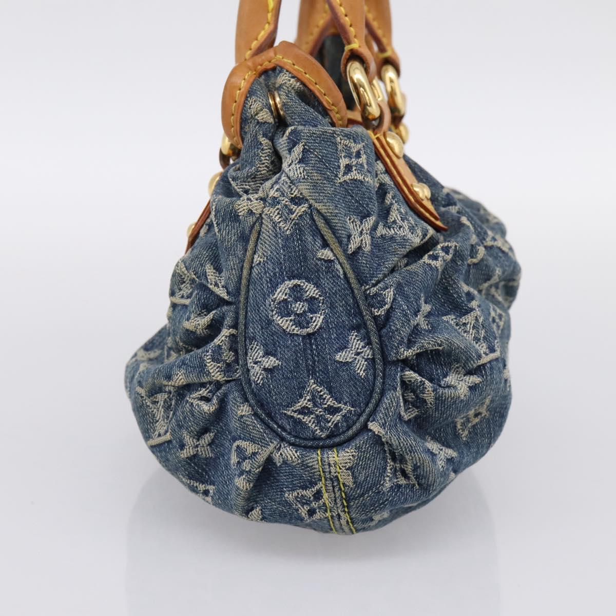 LOUIS VUITTON Monogram Denim Preity Hand Bag Blue M95020 LV Auth 196444A