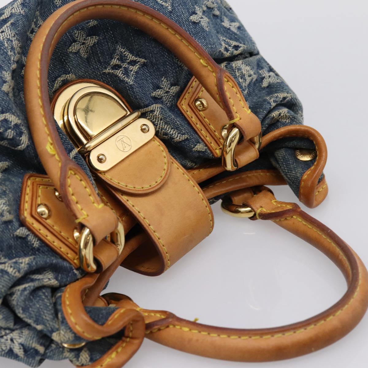 LOUIS VUITTON Monogram Denim Preity Hand Bag Blue M95020 LV Auth 196444A