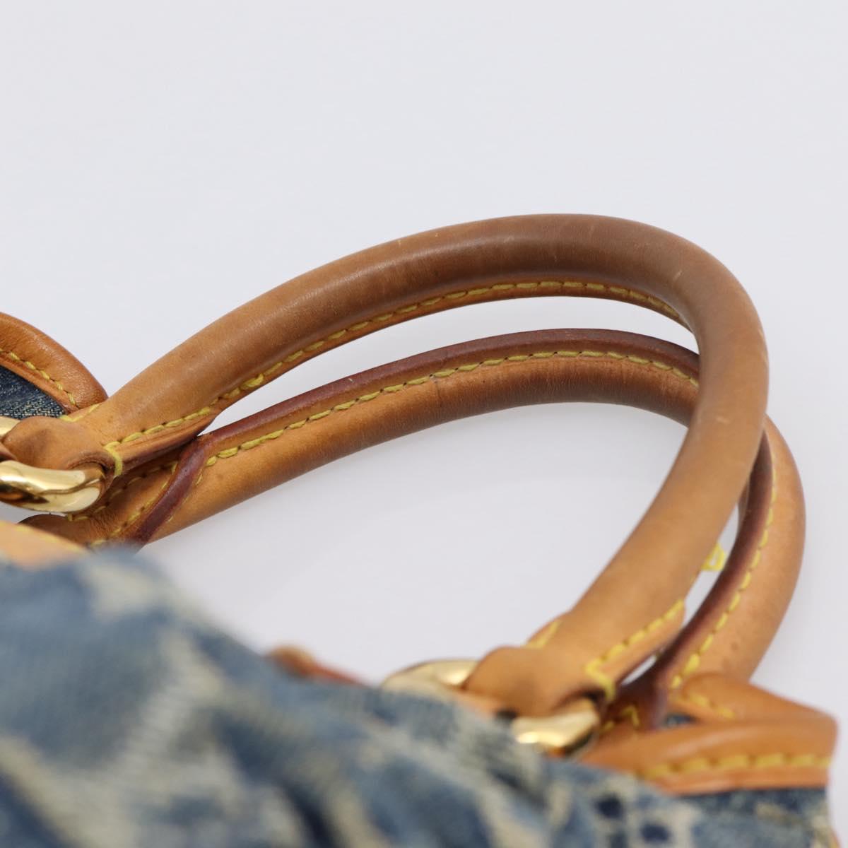LOUIS VUITTON Monogram Denim Preity Hand Bag Blue M95020 LV Auth 196444A