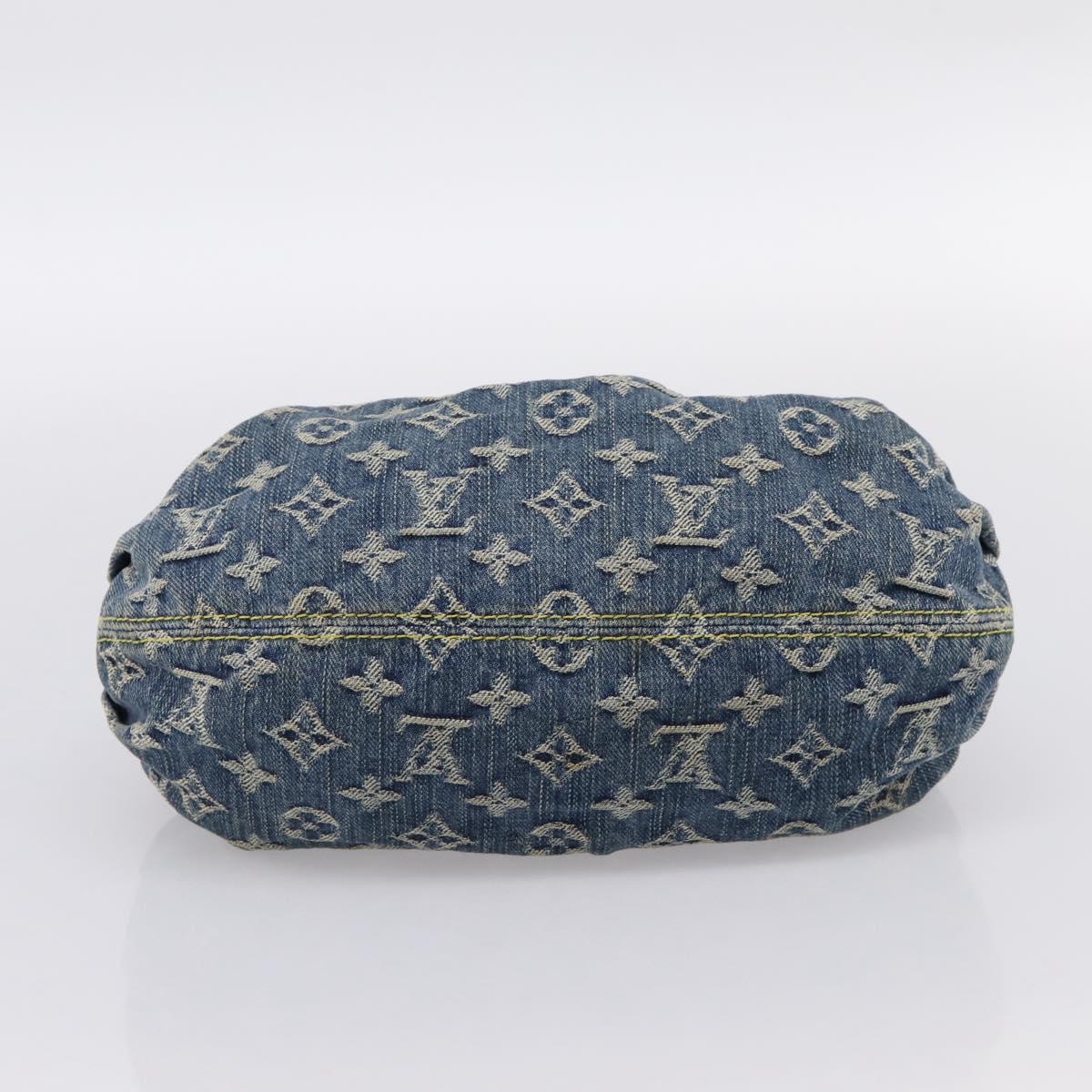 LOUIS VUITTON Monogram Denim Preity Hand Bag Blue M95020 LV Auth 196444A