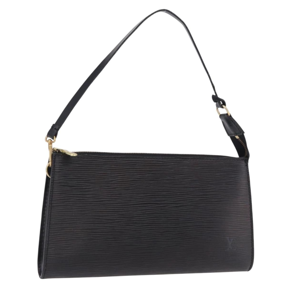 LOUIS VUITTON Epi Pochette Accessoires Accessory Pouch Black M52982 Auth 196446A