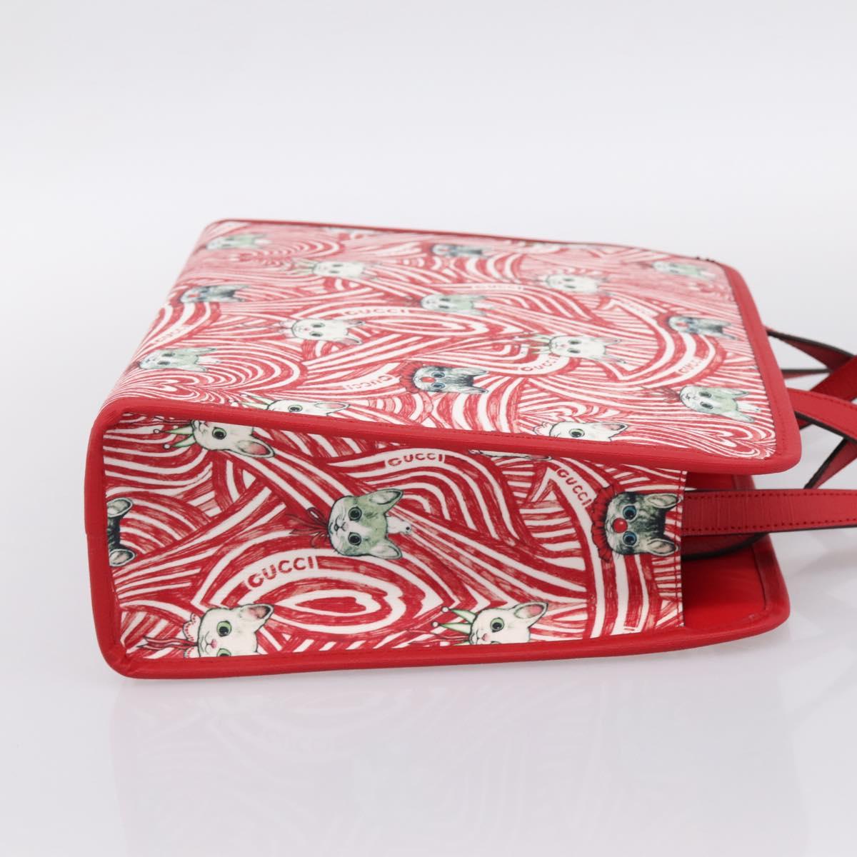 GUCCI x Higuchi Yuuko Hand Bag PVC 2way Red 630542 Auth 196451M
