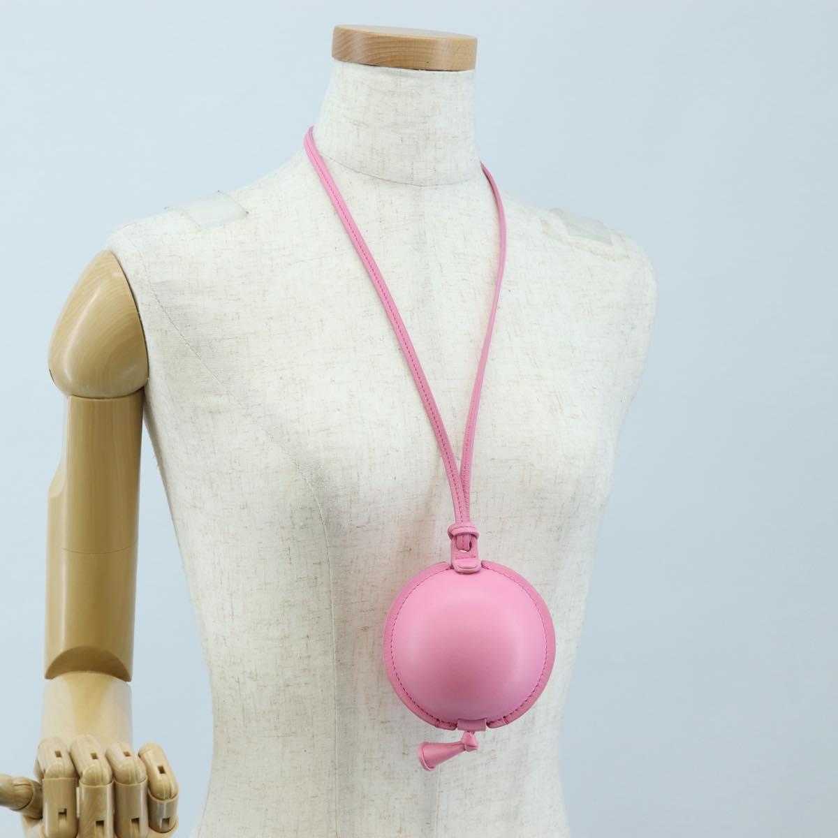 LOEWE Balloon Pouch Leather Pink Auth 196452M