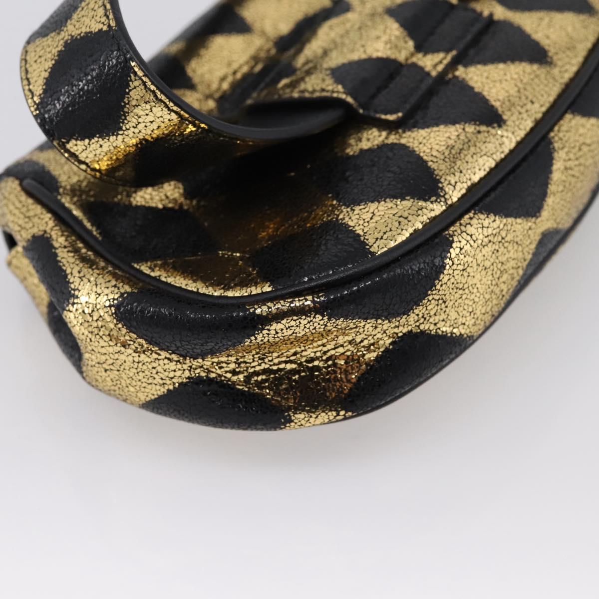 GUCCI Children's Waist Bag Leather Gold Silver 605112 Auth 196463V
