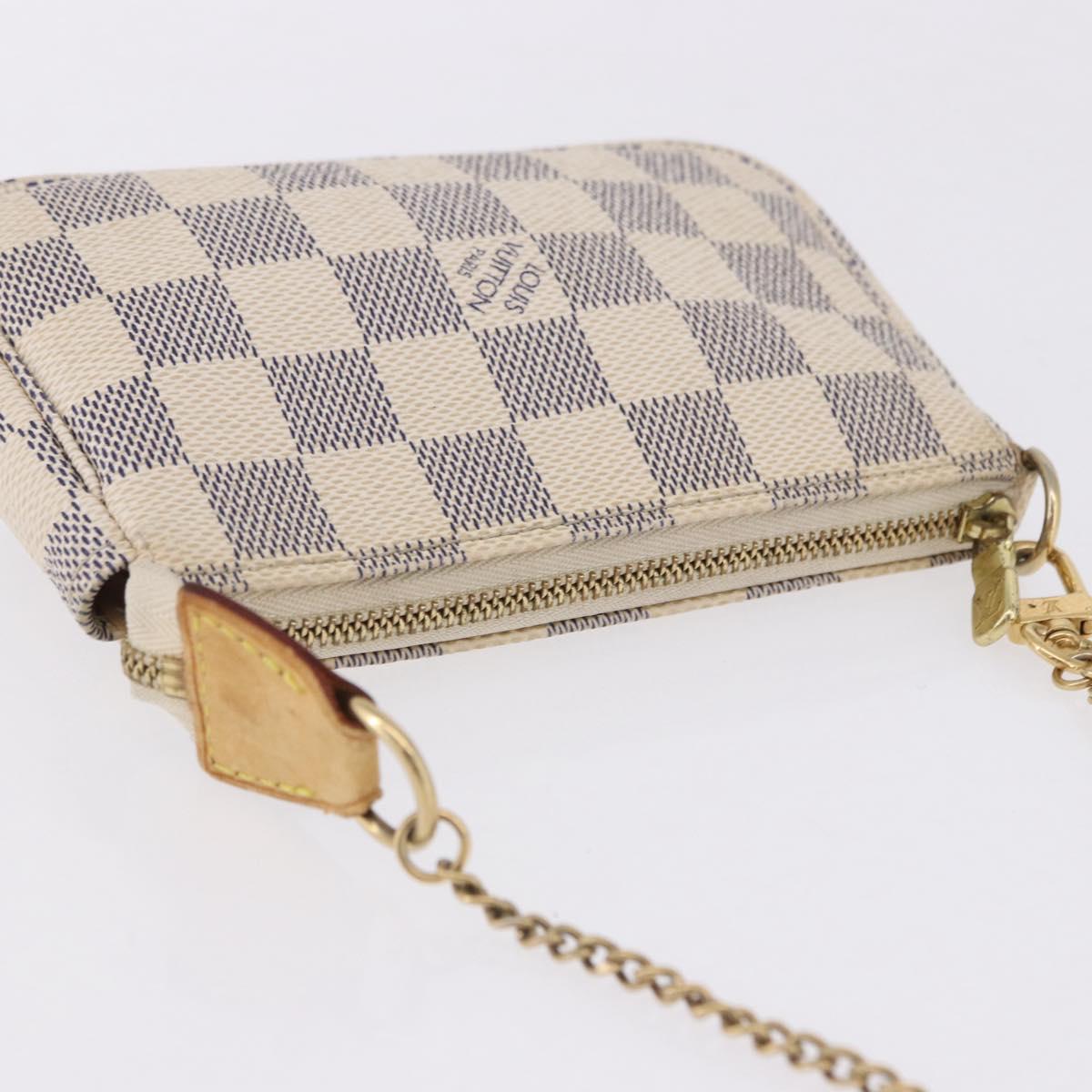 LOUIS VUITTON Damier Azur Mini Pochette Accessoires Pouch N58010 LV Auth 196465