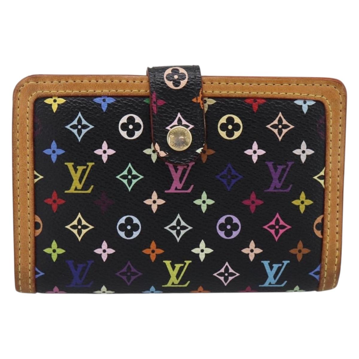 LOUIS VUITTON Multicolor Porte Monnaie Viennois Wallet M92987 LV Auth 196471A
