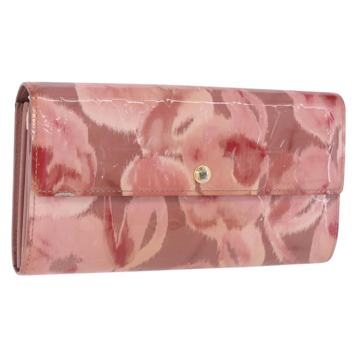 LOUIS VUITTON Monogram Vernis Ikat Flower Portefeiulle Sarah M90023 Auth 196473