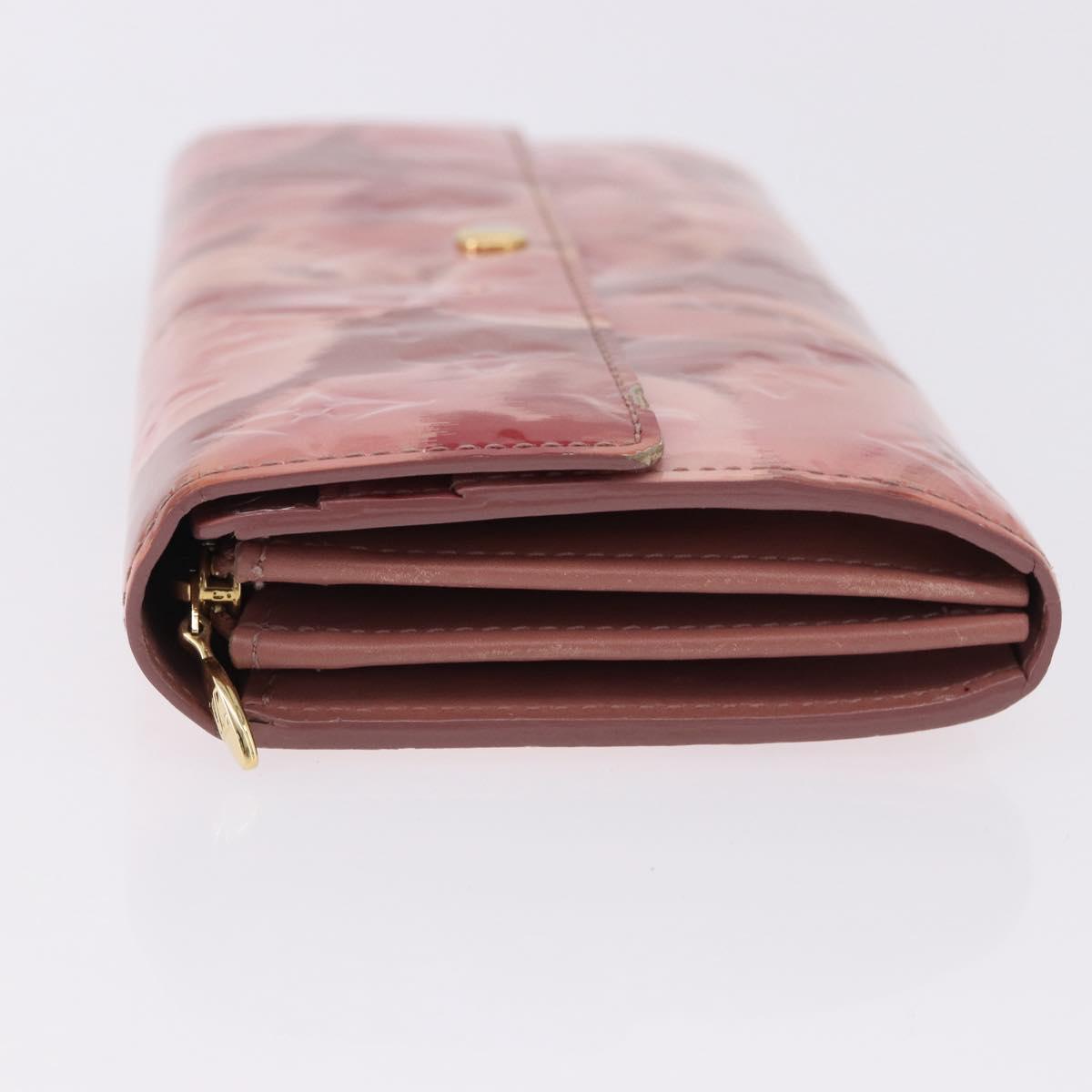 LOUIS VUITTON Monogram Vernis Ikat Flower Portefeiulle Sarah M90023 Auth 196473