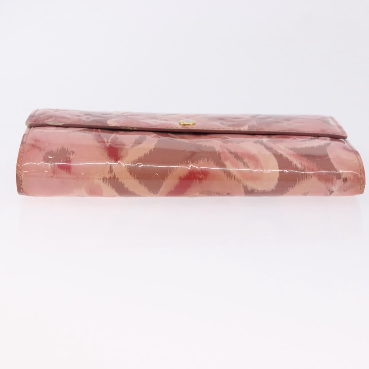 LOUIS VUITTON Monogram Vernis Ikat Flower Portefeiulle Sarah M90023 Auth 196473