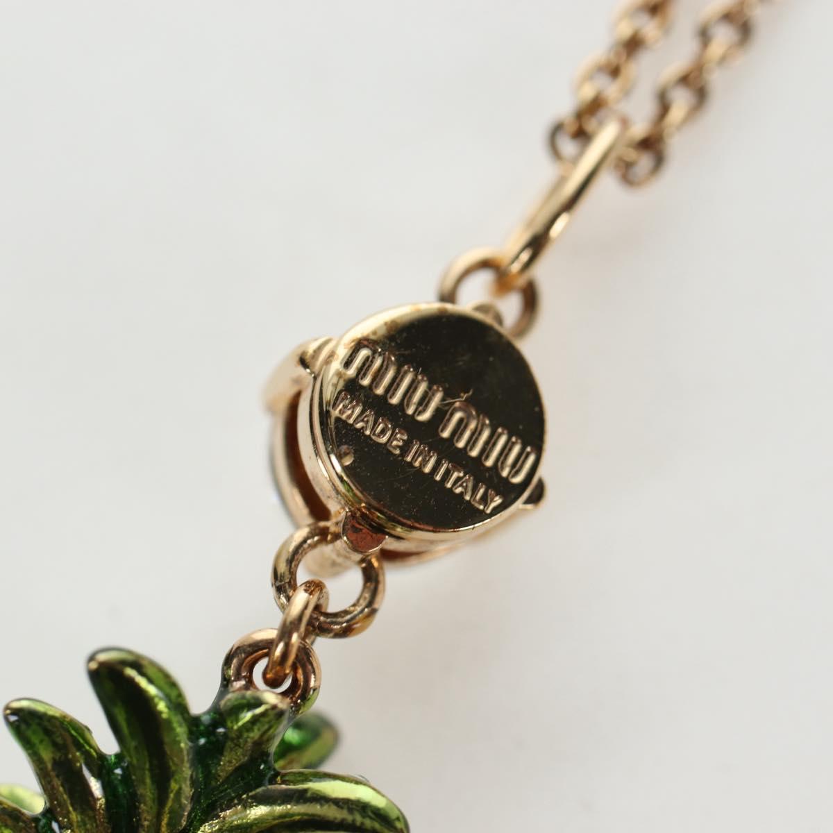 Miu Miu Necklace Metal Gold Tone Auth 196475V