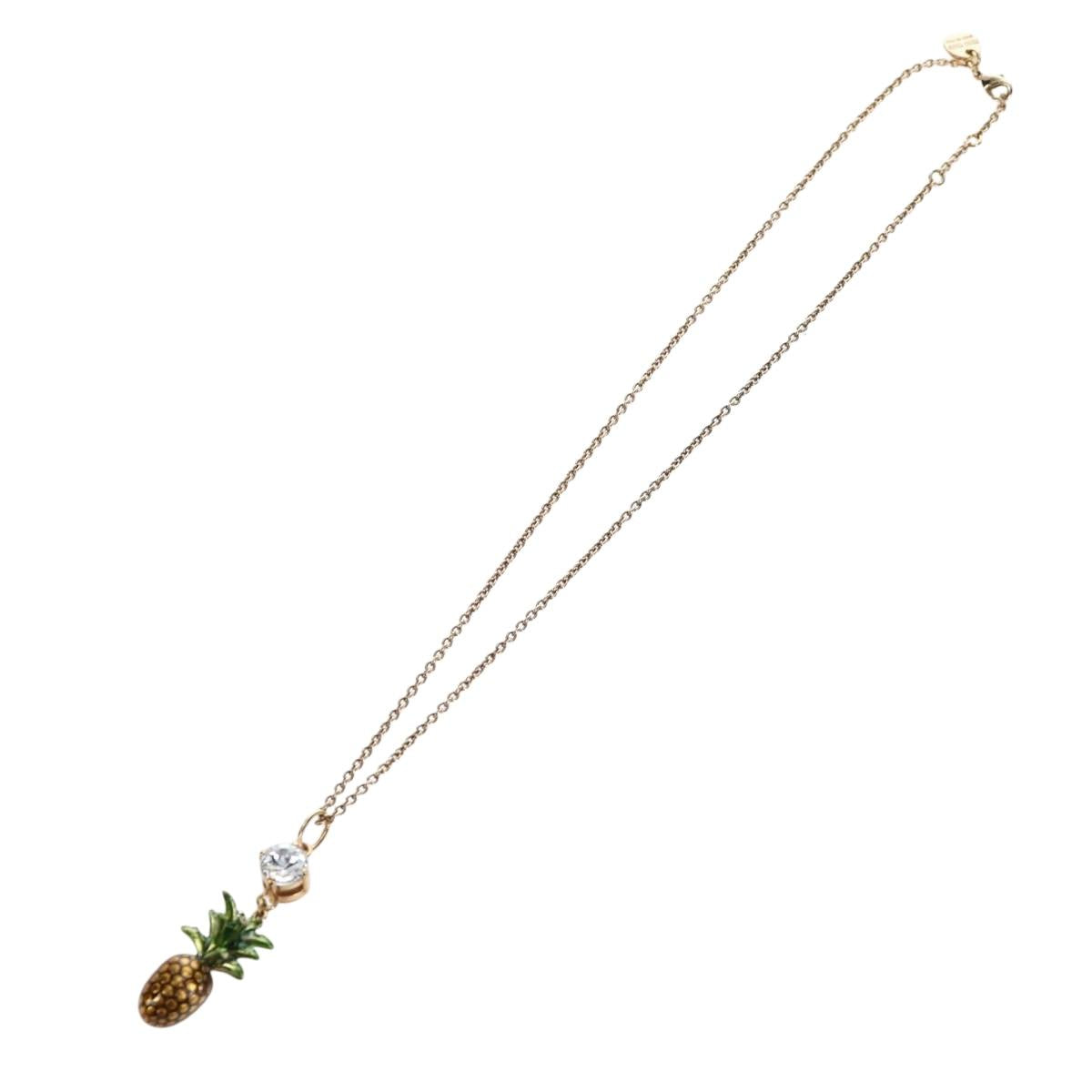 Miu Miu Necklace Metal Gold Tone Auth 196475V