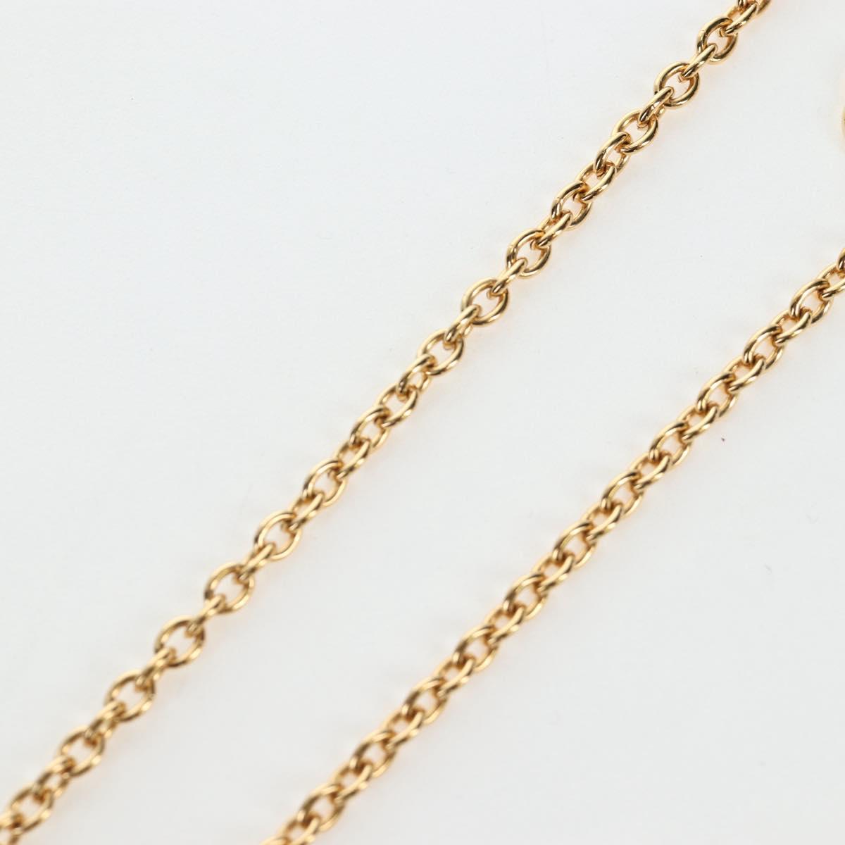 CHANEL COCO Mark Necklace Metal Gold Tone CC Auth 196477SAM