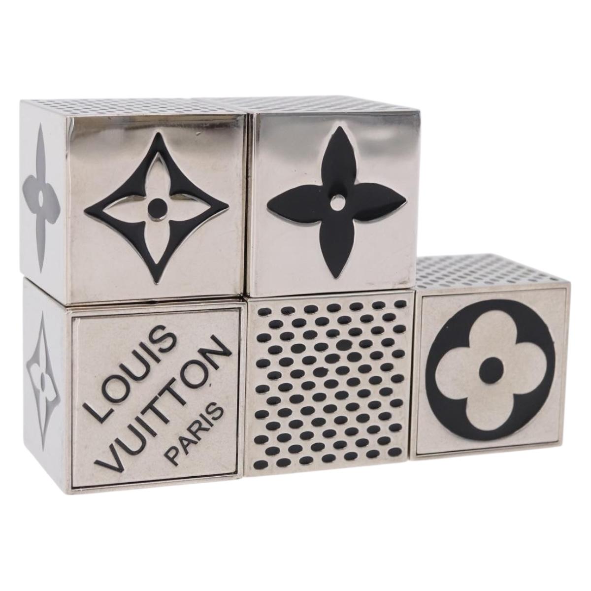 LOUIS VUITTON LV Cube Game Object Metal Silver M99454 LV Auth 196478