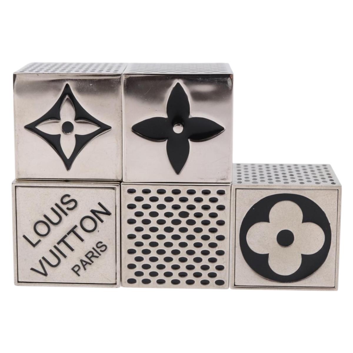 LOUIS VUITTON LV Cube Game Object Metal Silver M99454 LV Auth 196478
