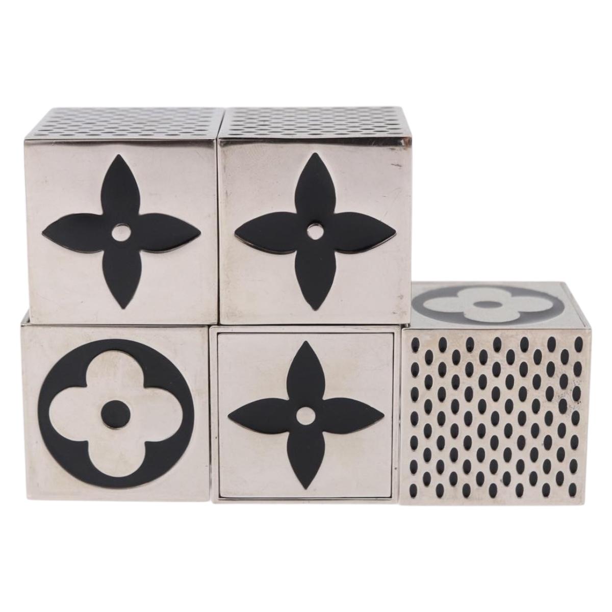 LOUIS VUITTON LV Cube Game Object Metal Silver M99454 LV Auth 196478