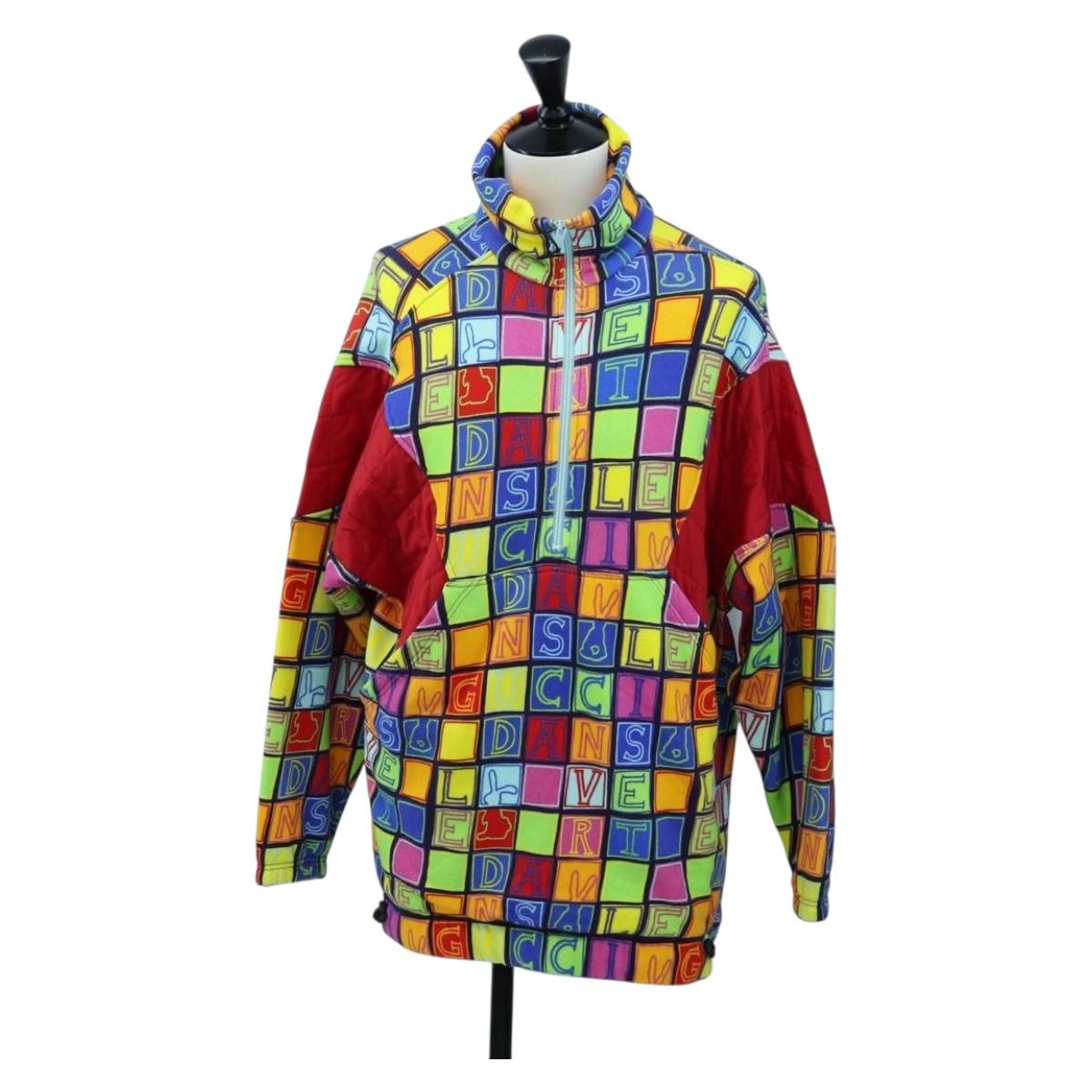 GUCCI Half Zip Trainer Cotton Multicolor Auth 196485M
