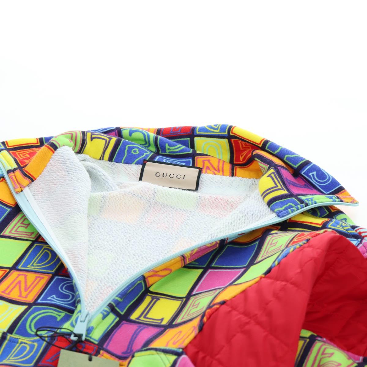 GUCCI Half Zip Trainer Cotton Multicolor Auth 196485M
