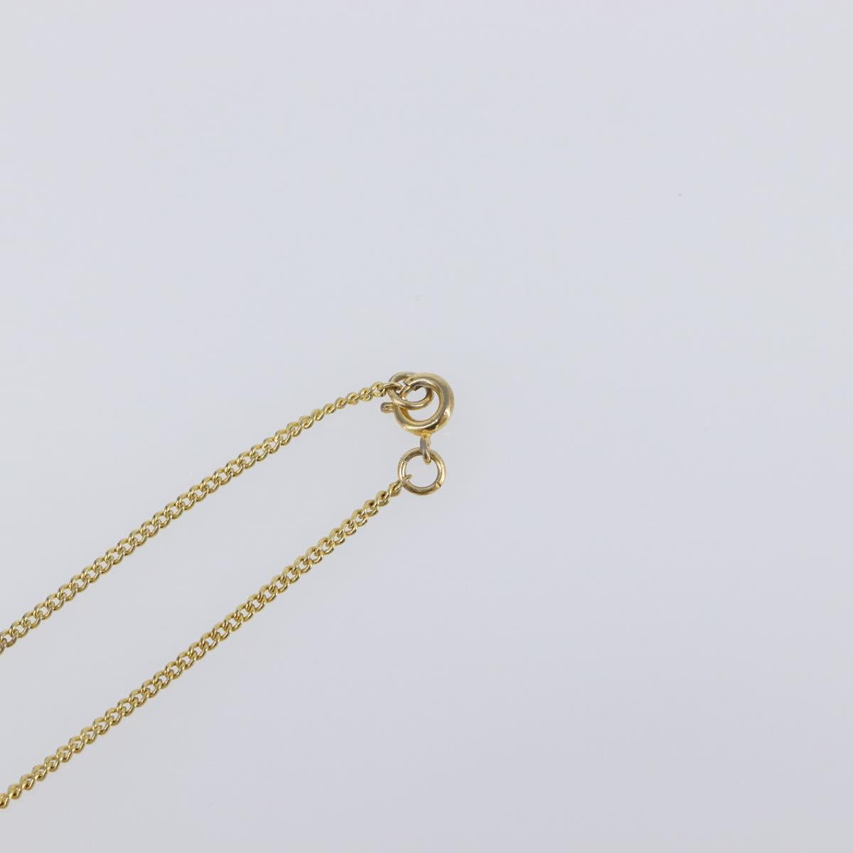 CHANEL COCO Mark Necklace Metal Clear Multicolor CC Auth 196490