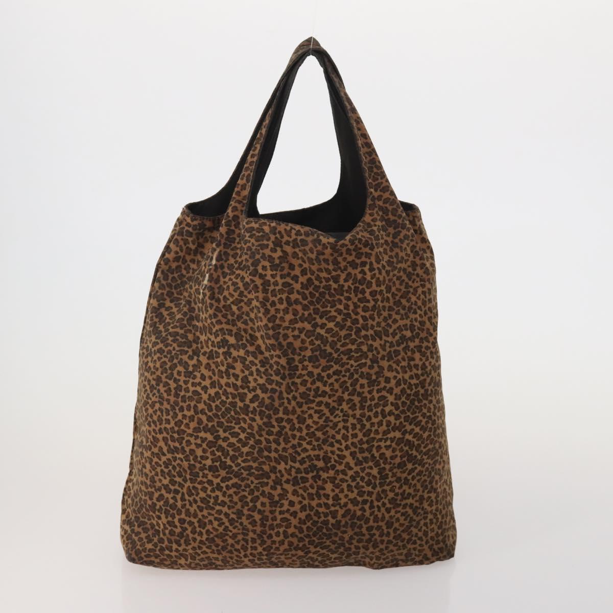 BOTTEGAVENETA Hand Bag Nylon 2 Set Brown Silver Auth 196566