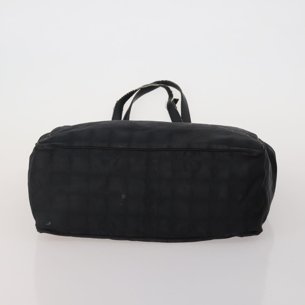 HERMES Valentino Chanel New Travel Line Bag Nylon Canvas 5 Set Black Auth 196569